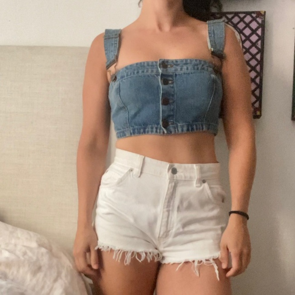 SOLD Reformation Denim Overall-Style Crop Top - XS/S
